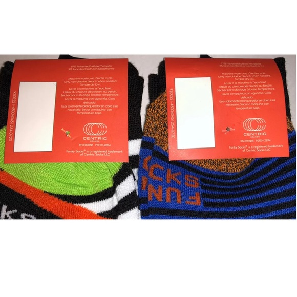 RIP Halloween Crew Socks 2 Pair Men 6-12 Black Orange w Jack O'Lantern Bat NEW! - Picture 4 of 12